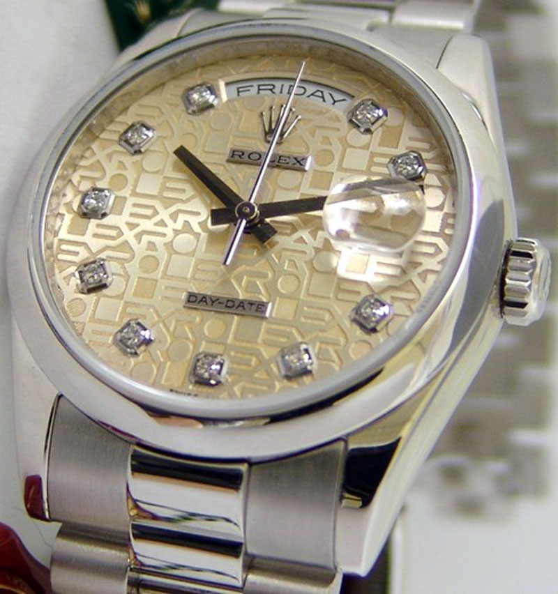 Rolex Day-Date President Champagne Diamond Dial