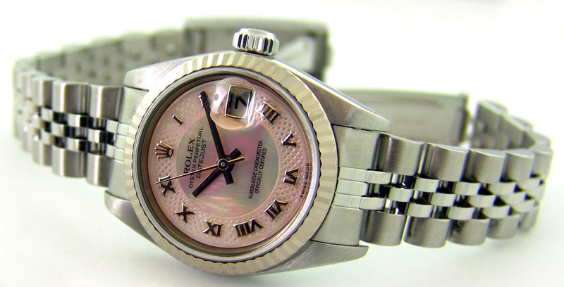 Rolex Lady Datejust Pink Decorated Mother of Pearl Gold & Steel