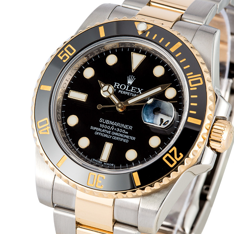 Rolex Submariner 40MM Steel & Gold Case Black Bezel watch