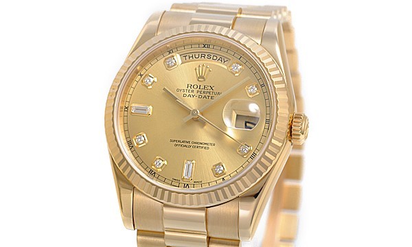 Rolex Day-date of gold dial replica