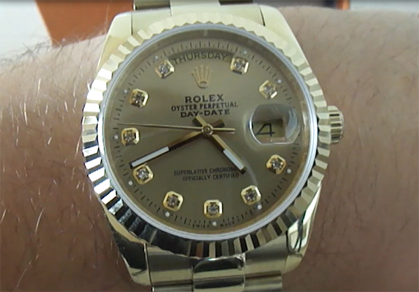 Rolex Day-Date Yellow Gold Replica Watch