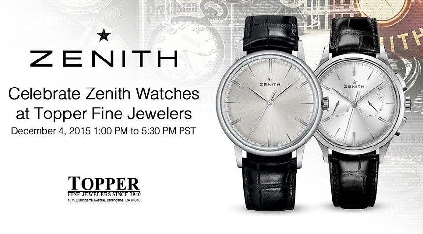 Zenith Watches Event @ Topper In Burlingame, CA, December 4, 2015 Shows & Events