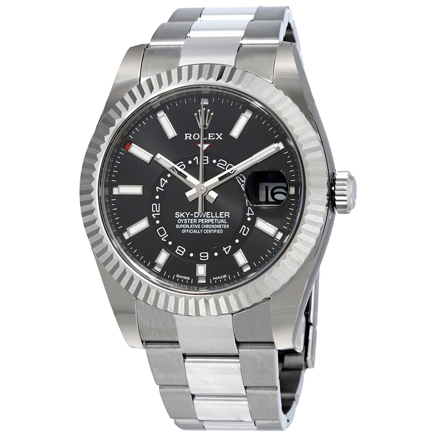 Rolex Sky-Dweller Black Dial Automatic Men's Oyster Watch 326934BKSO
