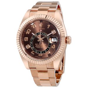 Rolex Sky Dweller Chocolate Dial 18K Everose Gold Oyster Bracelet Automatic Men's Watch 326935CHAO